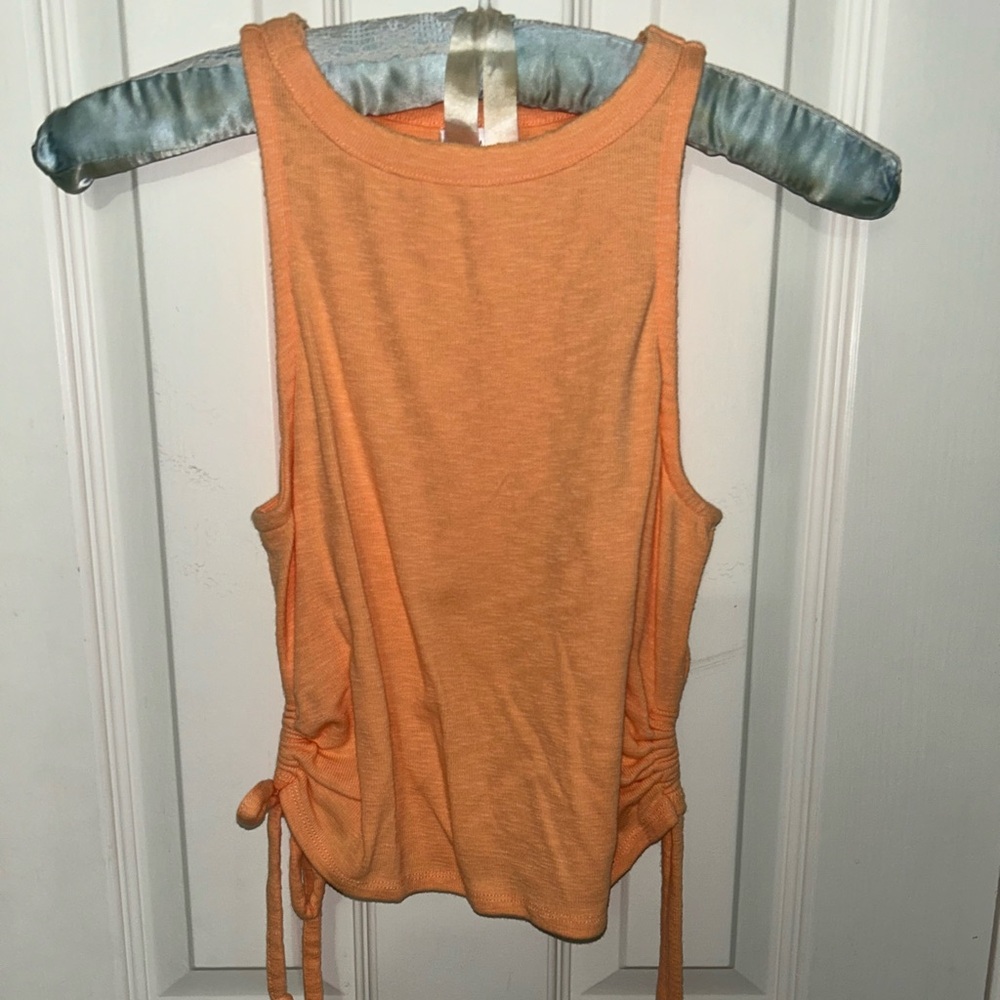 Orange Sleeveless Crop Top